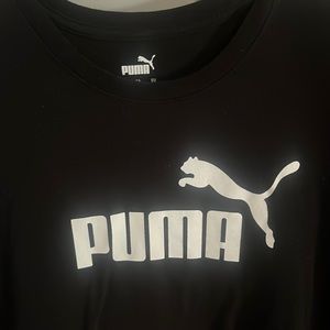 basic black large puma tee